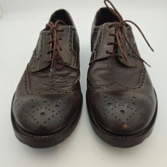 Paul Smith Wingtip Oxford Dress Shoes Men's 9 Brown Leather Hand Crafted‎ Italy